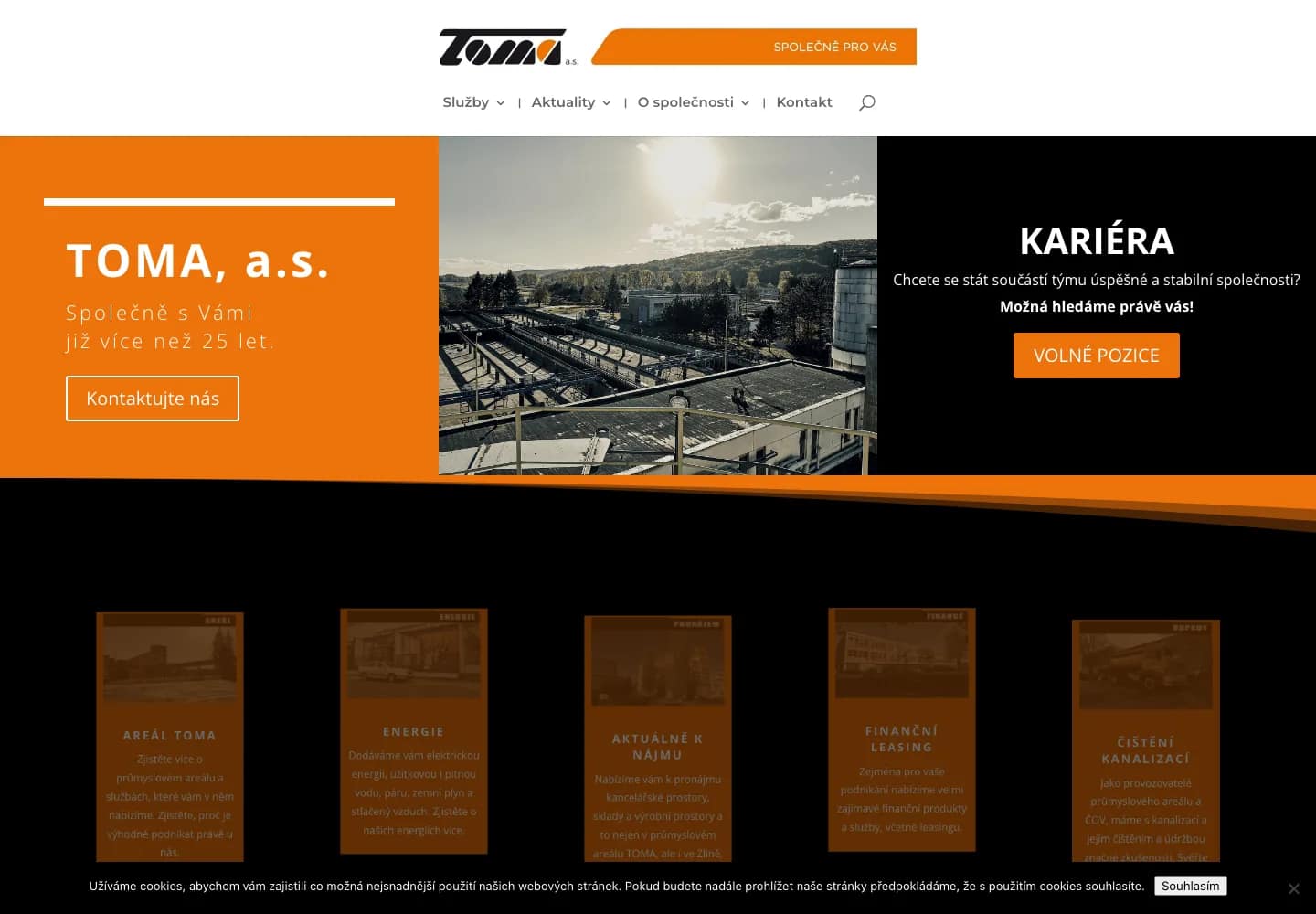 Původní web tomaas.cz postavený na WordPressu